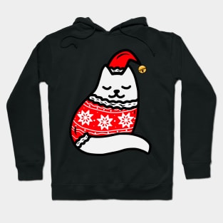 Cozy Christmas Sweater Kitten Hoodie